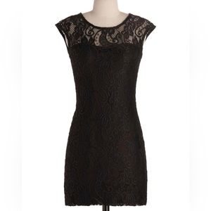 Modcloth Black Lace Dress Medium